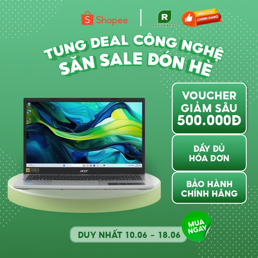 [Máy cũ] - [Trả bảo hành] Acer Aspire Lite 16 G2 AL16 52P 572A i5 1334U/16GB/512GB/16"F/(NX.J2SSV.00