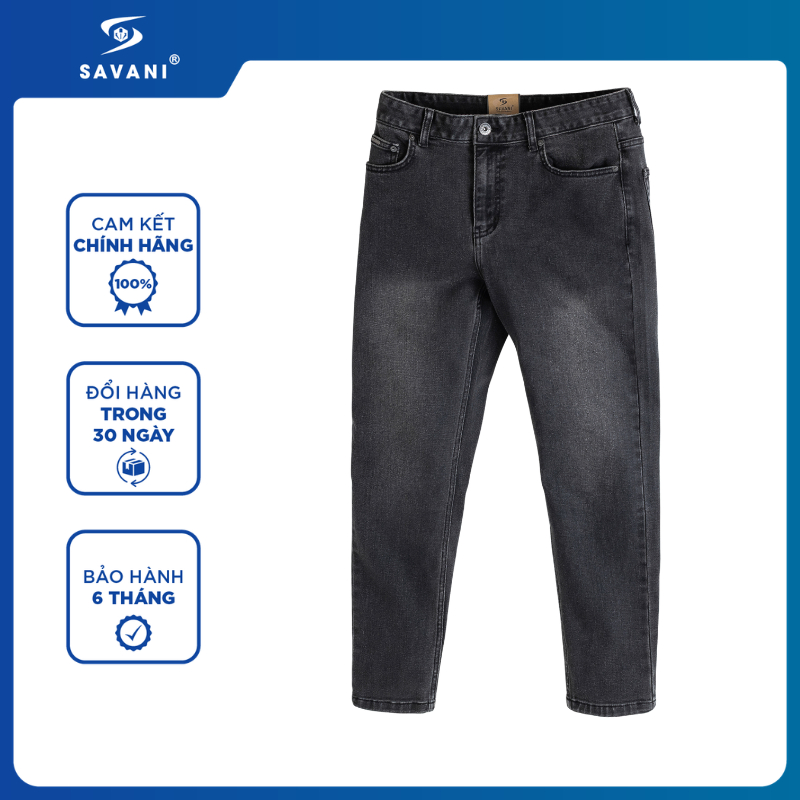 Quần Jean Nam SAVANI Ống Đứng, Quần Jean Nam Cao Cấp, Dễ Phối Đồ MQJD020K6