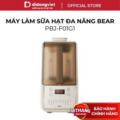 Máy Làm Sữa Hạt Đa Năng Bear 1.5L HB-5H01K52 (PBJ-F01G1) - Hẹn Giờ, 10 Chế Độ - Hàng Chính Hãng