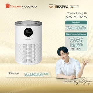Máy lọc không khí Cuckoo 34m2 CAC-AF1110FW/WHCKV - 3 in 1 HEPA- lọc bụi mịn PMO.3- đèn cảnh báo chất lượng không khí