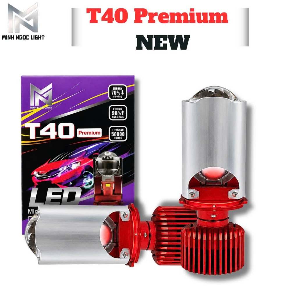 ĐÈN PHA LED T40 -PREMIUM NEW- BH 24 Tháng  Đèn Pha Bi Cầu Mini