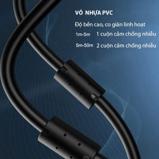 Cáp VGA 1.5M Jasoz T-C102 — Full HD 1080P, Chống Nhiễu, Lõi OFC