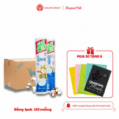 [TẶNG Mặt Nạ Hàn Quốc] Sỉ 1 thùng 30 gói bông tẩy trang Ipek Thổ Nhĩ Kỳ 130 miếng (30x 130m)