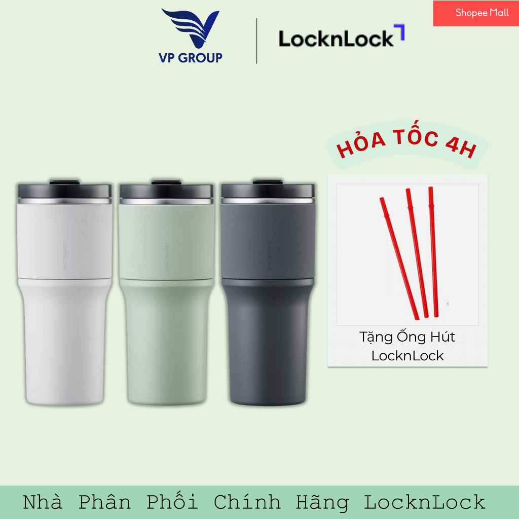 Bình giữ nhiệt LocknLock Metro Drive 650ml kèm ống hút và cọ rửa - LHC4277
