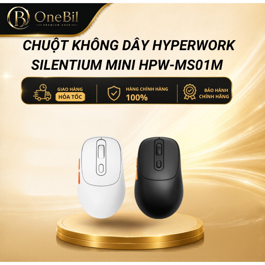 Chuột không dây HyperWork Silentium Mini HPW-MS01M - Bảo Hành Chính Hãng 12 Tháng