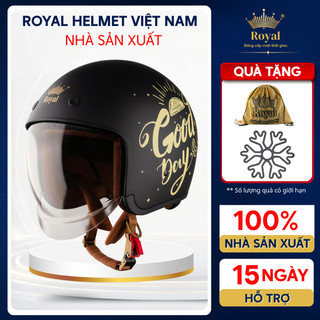 Mũ Bảo Hiểm 3/4 Royal Chính Hãng M139 Kính Âm, Nón Bảo Hiểm Royal 3/4 Nam Nữ BH 12 Tháng Royal Helmet Việt Nam