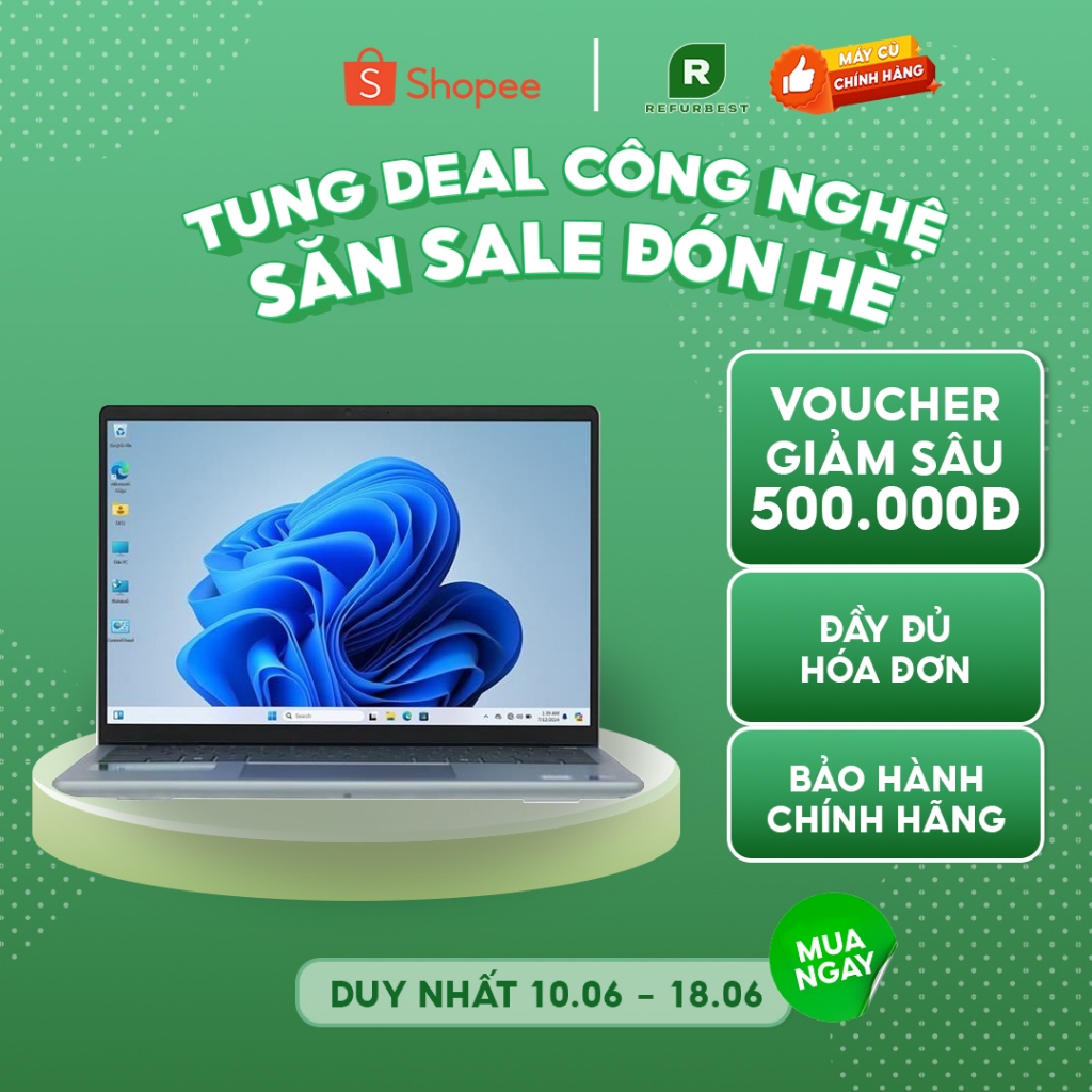 [Máy cũ] - [Trả bảo hành] Dell Inspiron 14 5440 i5 1334U/16GB/512GB/14"F/(NDY5V1) (Xanh)