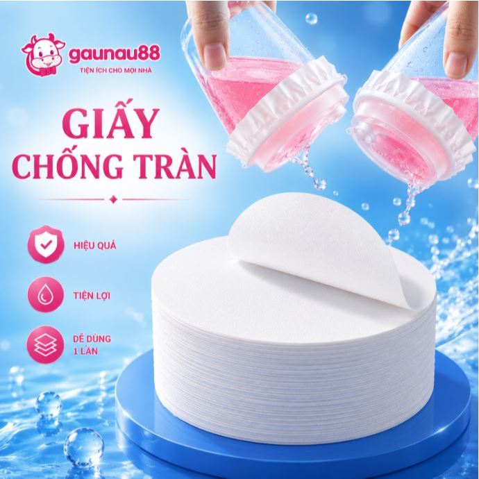 Set 500 Tờ Giấy Chống Tràn Trà Sữa, Giấy Lót Chống Tràn Ly Đồ Uống Mang Đi Chống Rò Rỉ Cho Cốc Ly Giấy, Nhựa PP, Nhựa PE