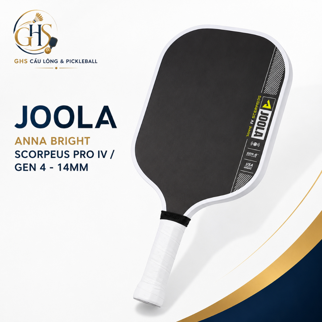 Vợt Pickleball JOOLA Anna Bright Scorpeus Pro IV Gen 4 14MM Chính Hãng – Kiểm Soát, Nhanh Tay