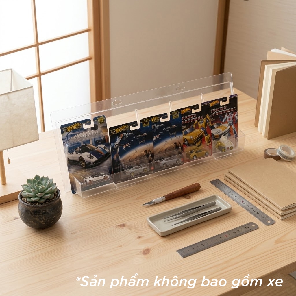 Bộ PVC đựng 5 card ngang Hot wheels Premium tỉ lệ 1:64 PVC_HW_PRE_V5
