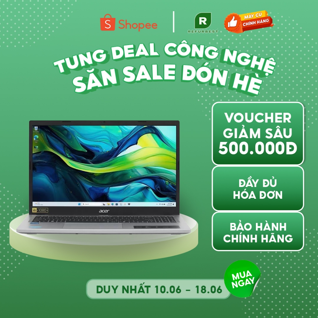 [Máy cũ] - [Trả bảo hành]  Acer Aspire Go AG15 31P 30M4 (i3 N305/8GB/256GB/(NX.KRPSV.004) (Bạc)