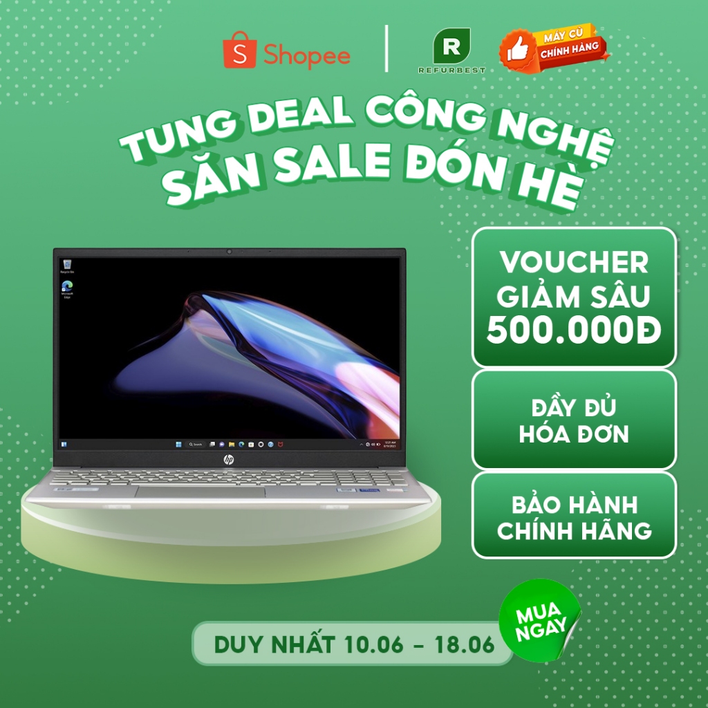 [Máy cũ] - [Trả bảo hành] HP Pavilion 15 eg3093TU (i5 1335U/16GB/512GB (8C5L4PA) (Vàng)