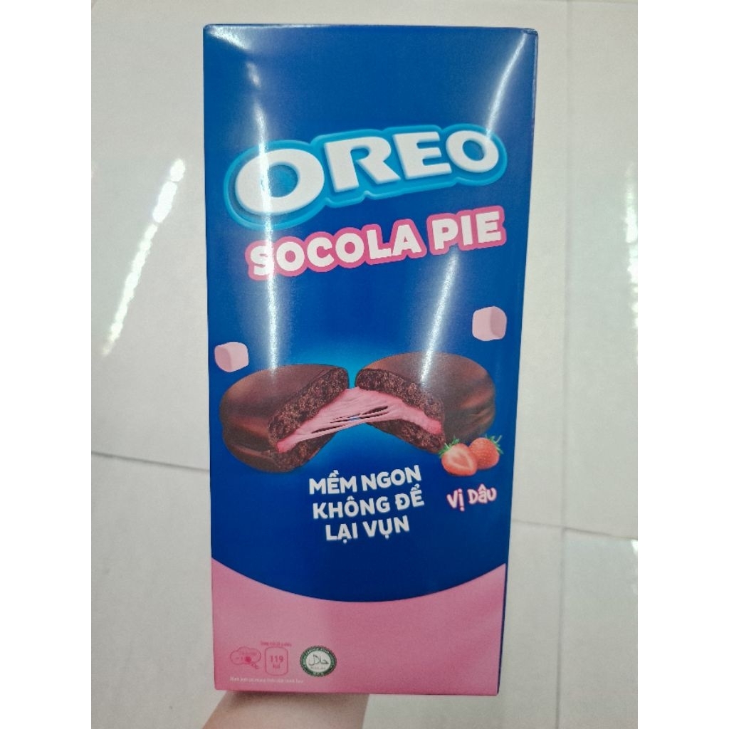 [Chính hãng] OREO Bánh socola Pie vị dâu 180/168g
