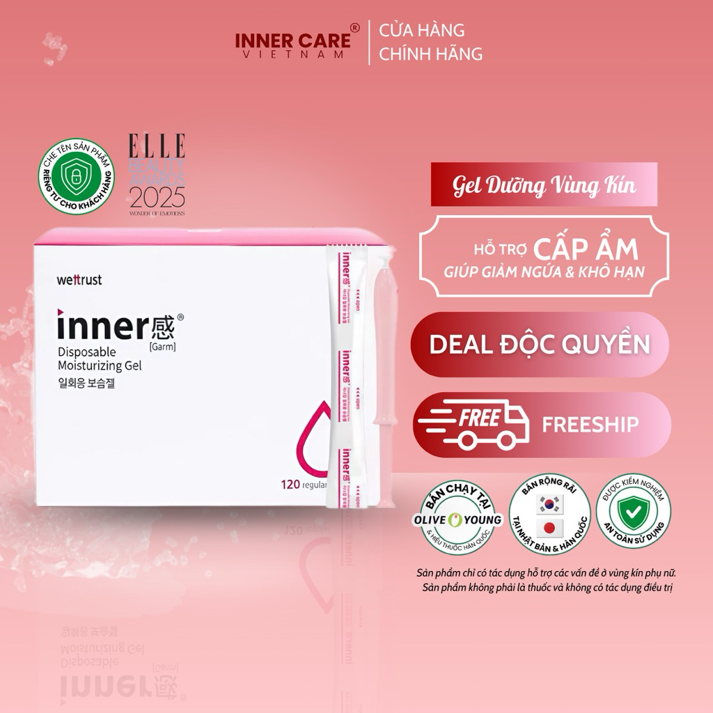 [DEAL MỞ BÁN] Inner Hồng - Đũa Thần Inner Gel Dưỡng VK WETTRUST INNERGARM Disposable Multicare Essen