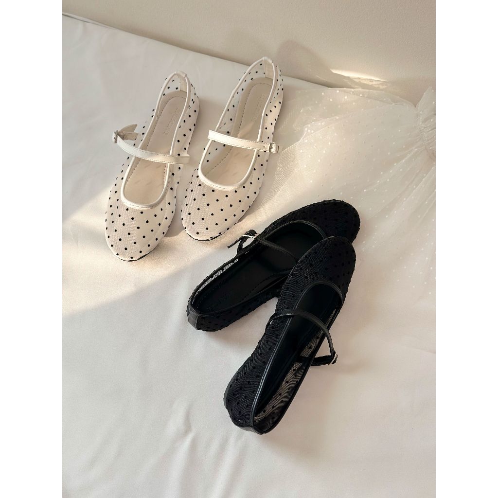𝐁𝐥𝐚𝐮𝐞𝐁𝐥𝐮𝐦𝐞🦋🐾 Dotta MaryJane - made by Blaue Blume 🐾- Giày ballet chấm bi sành điệu