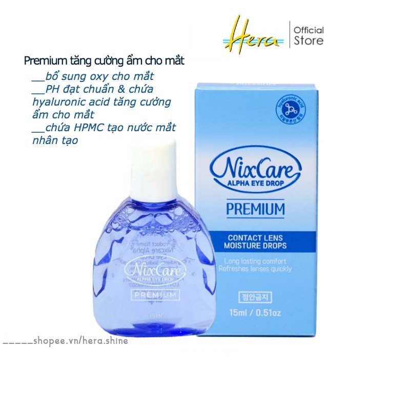 Nước Nhỏ Mắt Lens Nixcare Alpha Eye Drop Hàn Quốc 15ml