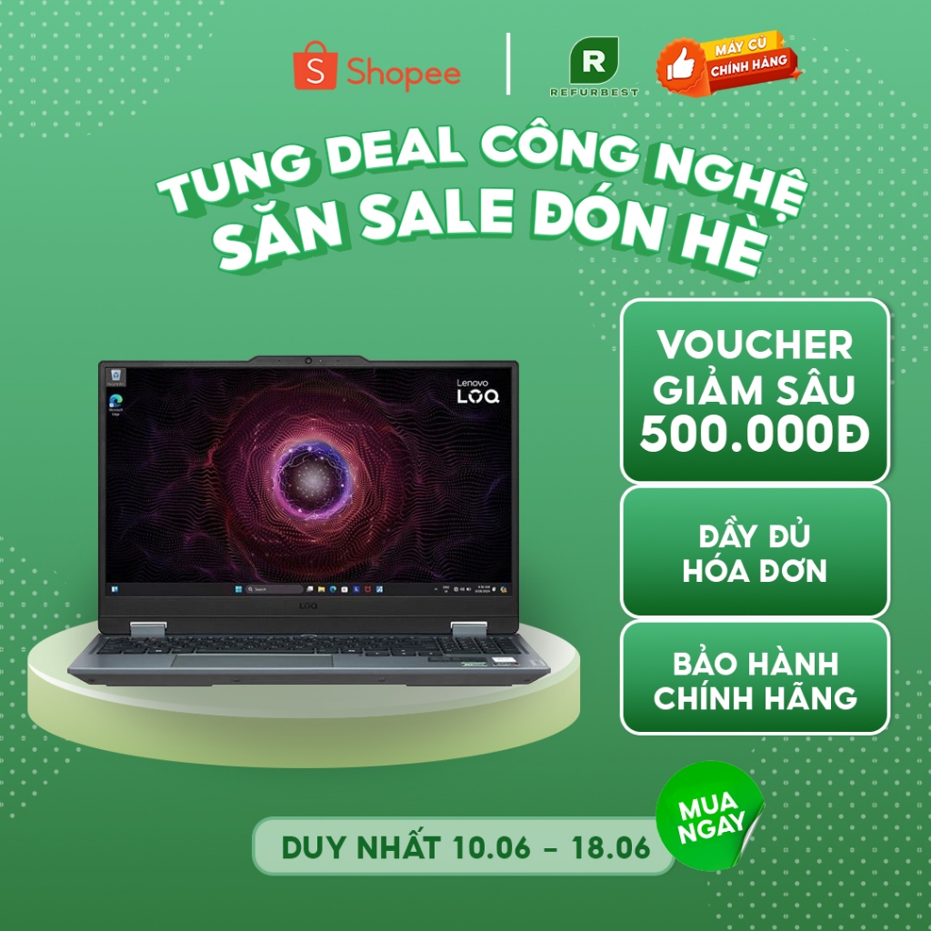 [Máy cũ] - [Trả bảo hành] Lenovo LOQ 15ARP9 R7 7435HS/24GB/512GB/6GB RTX4050//(83JC0040VN) (Xám)