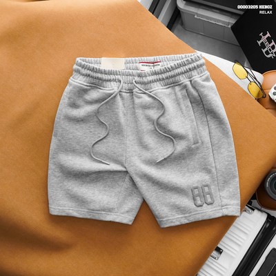 Quần short nam HEBOZ nỉ relax 3M, quần ngắn vải nỉ thể thao có dây rút thoải mái - 00003205