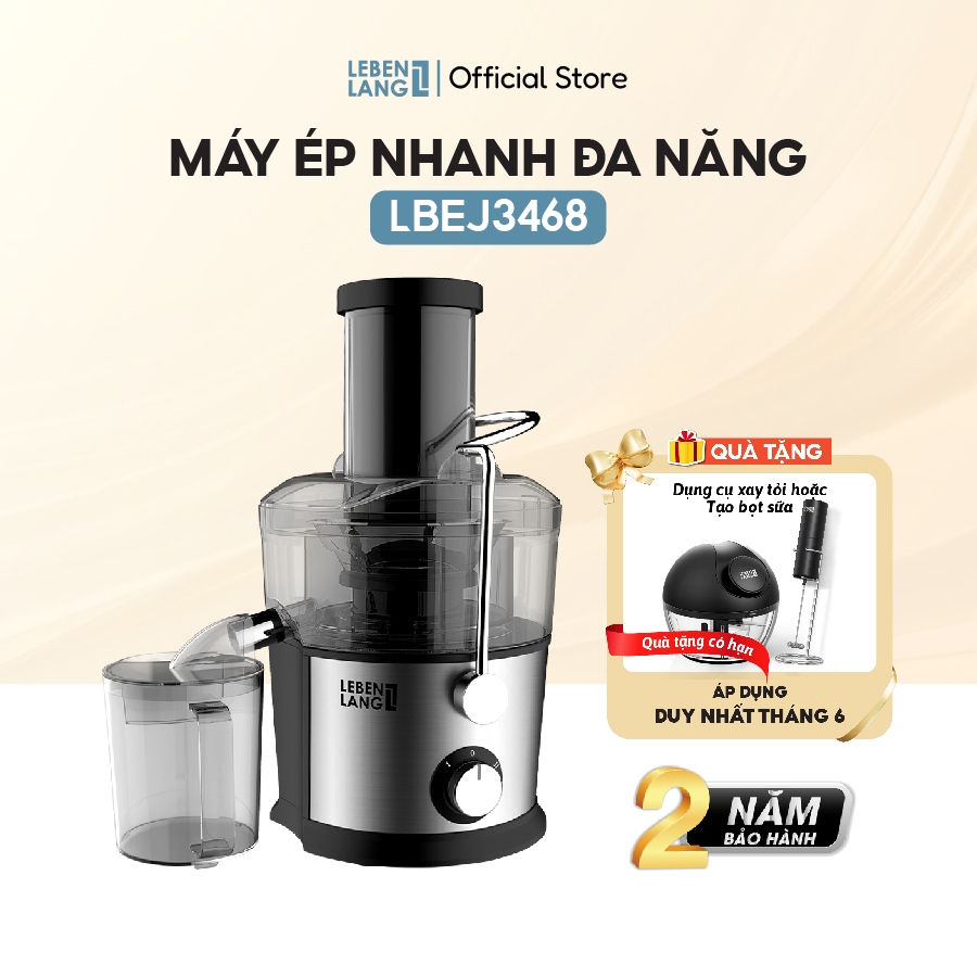 Máy Ép Trái Cây Lebenlang LBEJ3468, Dung Tích 1100ml, Công Suất 800W