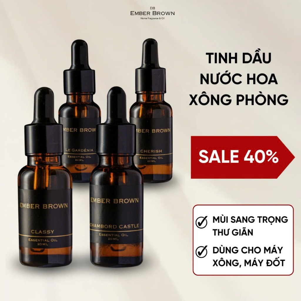 Tinh Dầu Nước Hoa Xông Phòng Cao Cấp Ember Brown