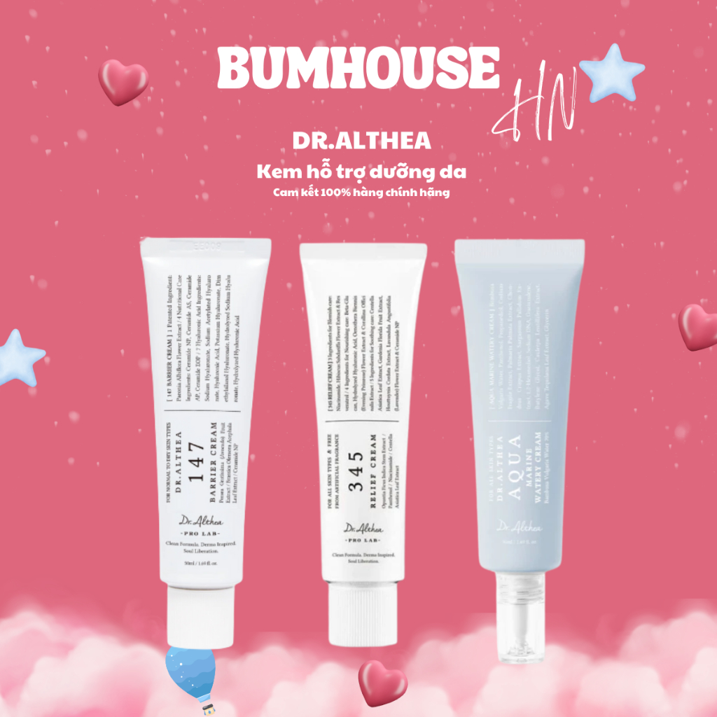Kem dưỡng da Dr.Althea 345 Relief/Aqua Cream/147 Barrier Cream 50ml