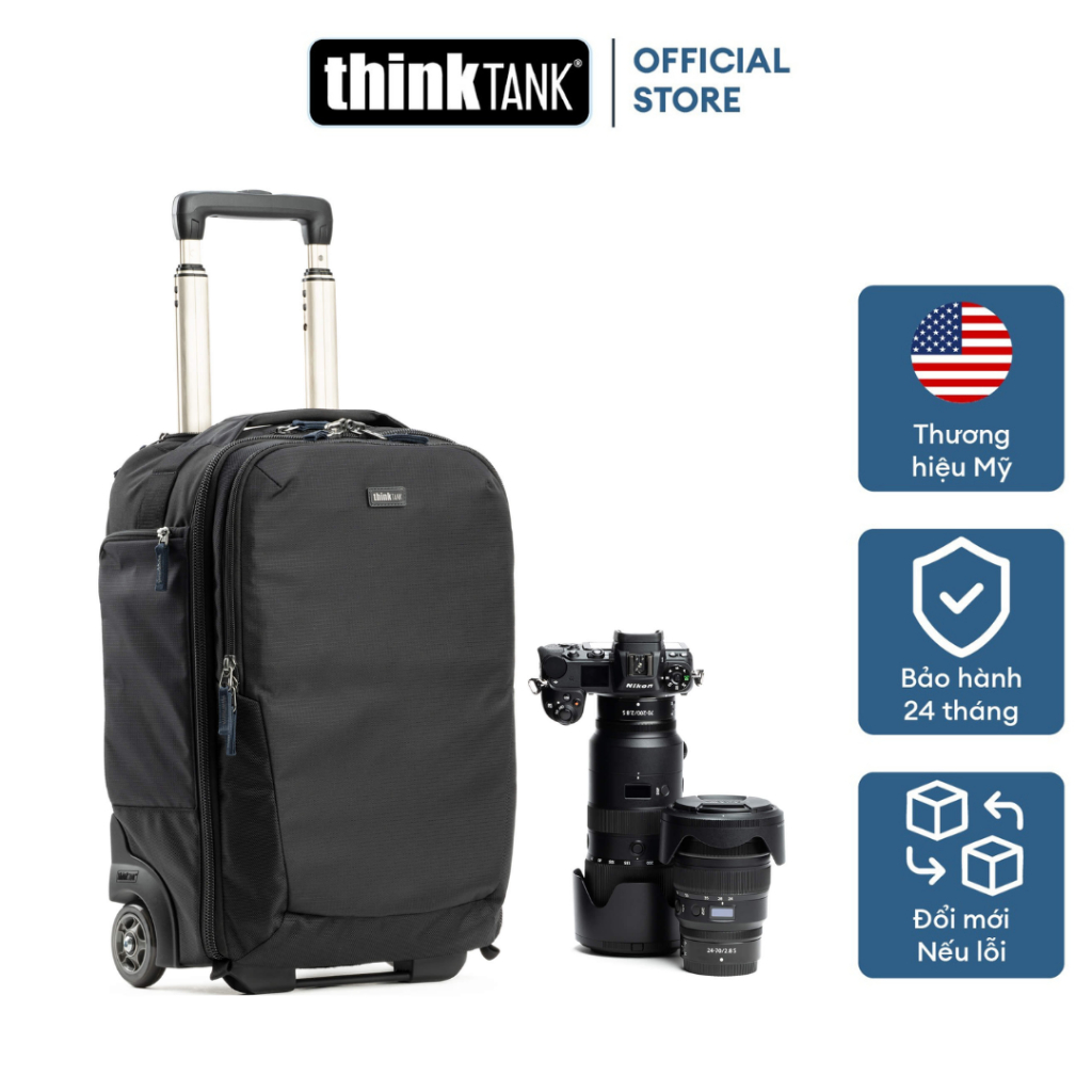Vali máy ảnh Think Tank Airport Essentials Rolling Backpack