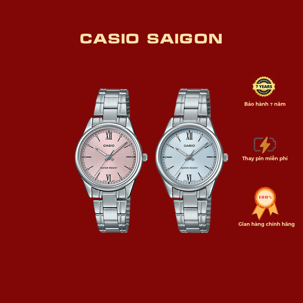 (Chính Hãng) Đồng Hồ Casio Nữ LTP-V005D Size 28mm - Bảo Hành 7 Năm