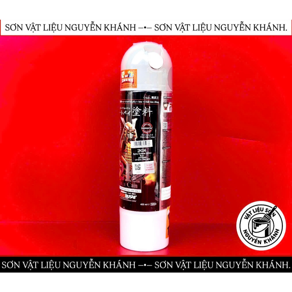 Sơn xịt samurai mã 2K04 lót epoxy màu xám