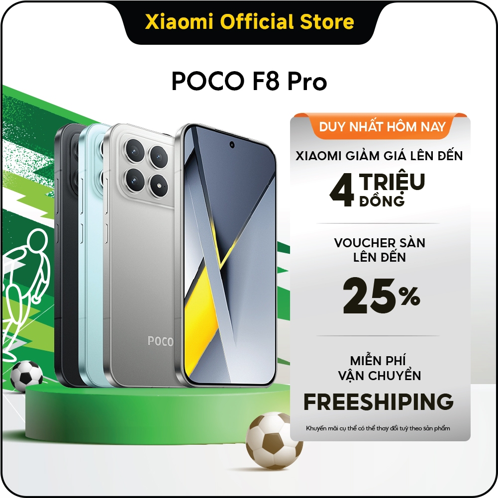 [Độc Quyền Online] Điện thoại POCO F8 Pro | 12GB+512GB, Snapdragon® 8 Elite, pin 6210mAh, màn hình AMOLED 6.59'' 120Hz s | BigBuy360 - bigbuy360.vn