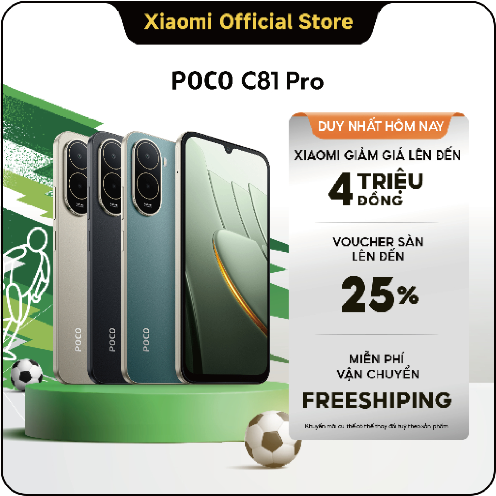 Điện thoại thông minh POCO C81 Pro (4GB+64GB| 4GB+128GB| 4GB+256GB) Pin khủng 6000 mAh | BigBuy360 - bigbuy360.vn