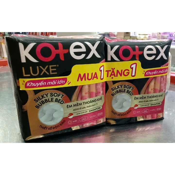 Băng vệ sinh Kotex Luxe 8 miếng (cánh) 23cm