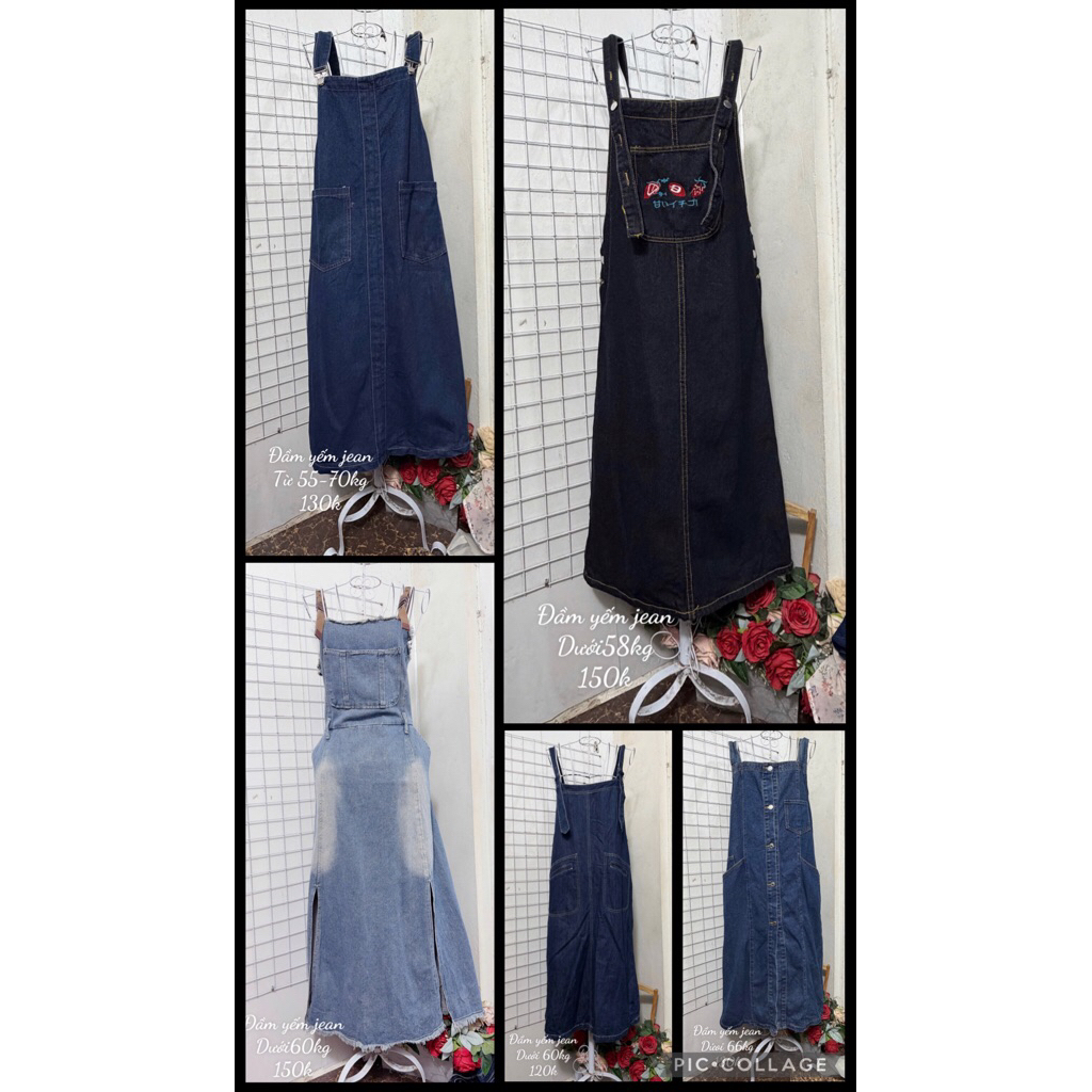 (2hand bigsize) Đầm yếm Jean bigsize 1