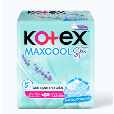 Băng Vệ Sinh Kotex Max Cool Siêu Mỏng Cánh 8 Miếng 23cm