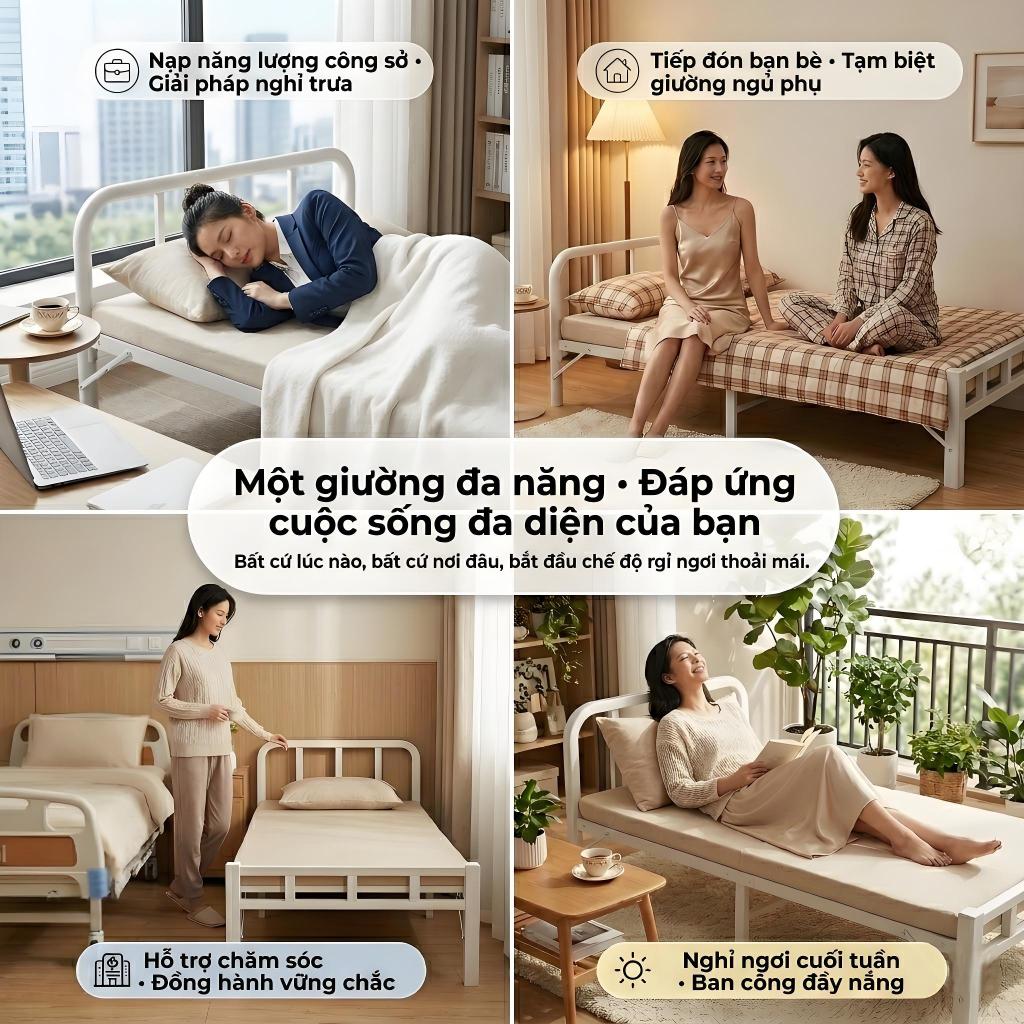 MY Giường gấp gọn giường gấp gọn thông minh Sẵn sàng sử dụng ngay sau khi mở hộp cho mục đích chăm sóc bệnh viện | BigBuy360 - bigbuy360.vn