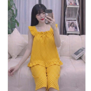 Bộ lụa hàn lửng dễ thương, 35 đến 53kg, ảnh thật