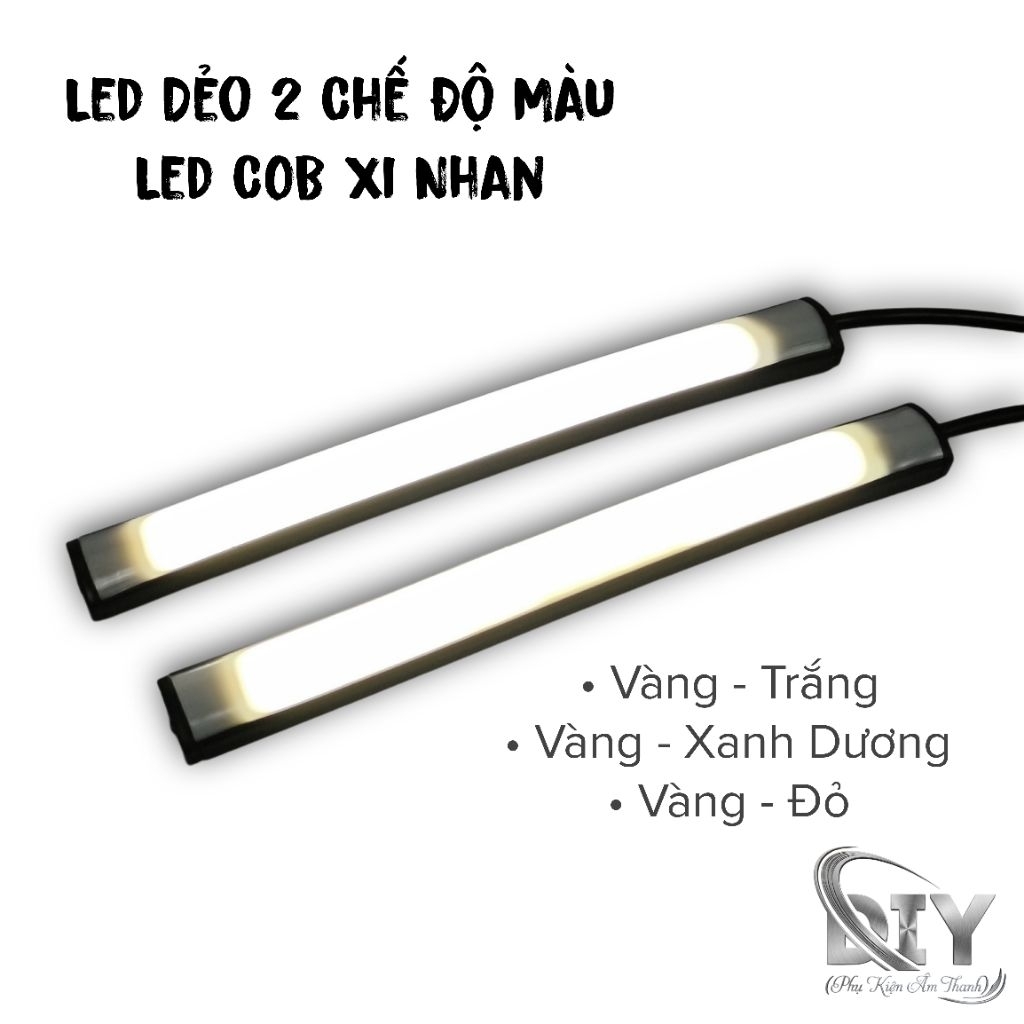Cặp Led Dẻo 12V Xi Nhan COB Ô tô Xe Máy led Đuổi 2 Chế Độ Màu Signal Cảnh Báo