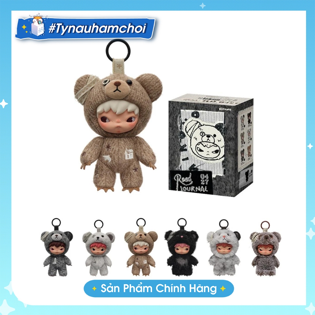 [Sẵn Hỏa Tốc] Móc khoá gấu bông blind box Hirono Road Journal Series - Plush Doll Pedant Blind box c