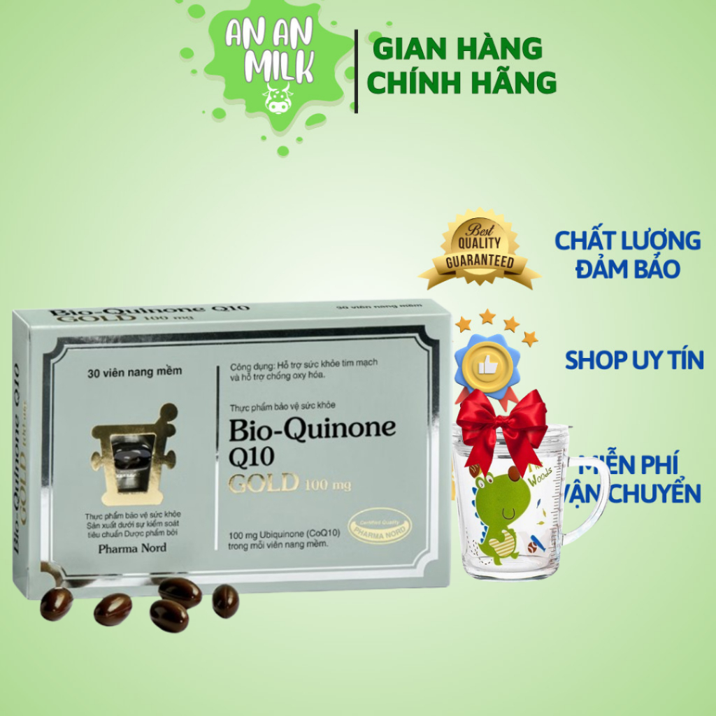 Viên Uống Pharma Nord Bio-Quinone Q10 Gold 100mg Hỗ Trợ Tim Mạch & Chống Oxy Hóa 30Viên - AN AN MILK
