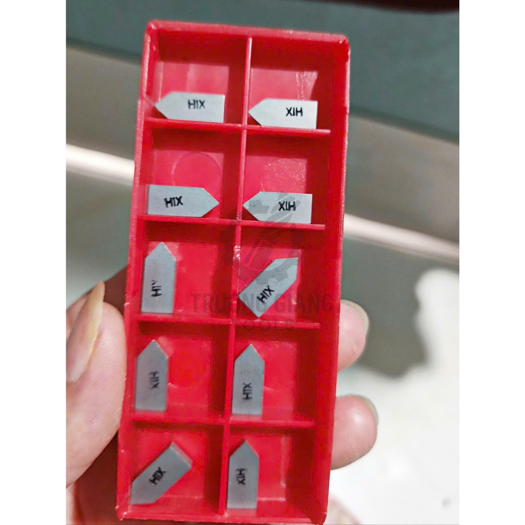 Chip hàn H1X 6mm - Mảnh hợp kim hàn tiện CNC - Chạy thép, gang chai cứng, sau nhiệt luyện