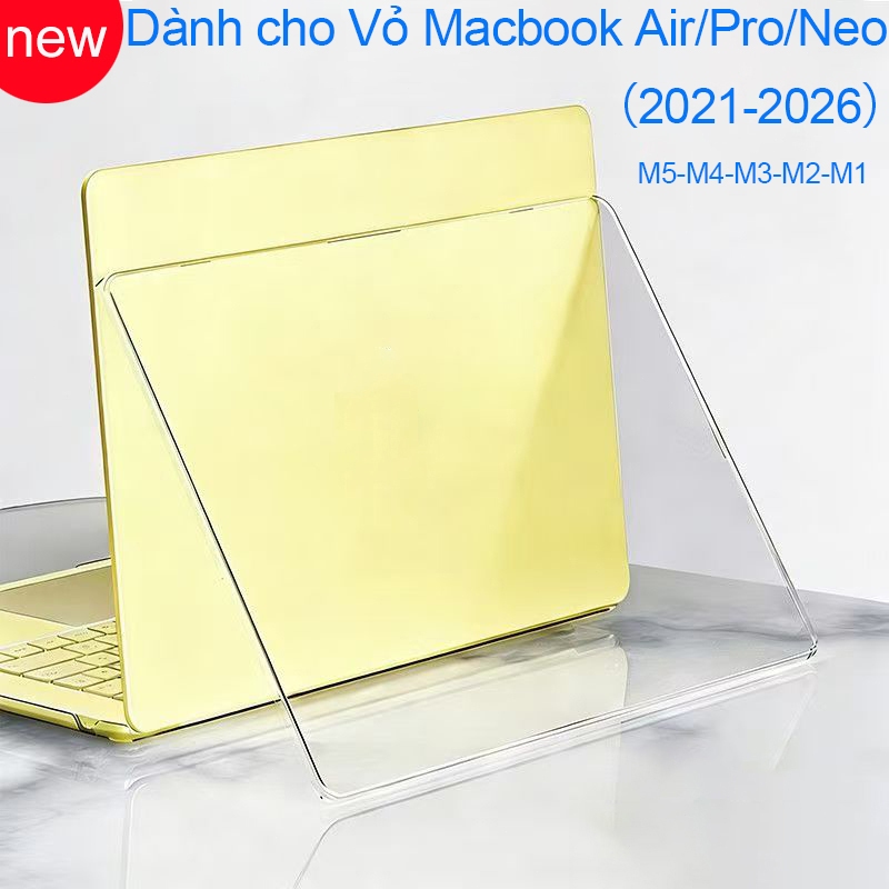 Trong Suốt Siêu Mỏng Air Dành Cho Macbook Neo A18 Pro M5 M4 M3 M2 M1 Mac Book Air Màn Hình Full bao 