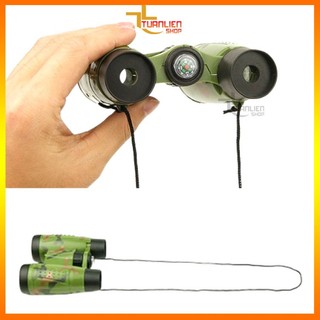 Ống Nhòm Trẻ Em Quân Đội Binoculars Có La Bàn - Đồ Chơi Thám Hiểm Cho Bé Trai, Kính Viễn Vọng Mini Cho Bé