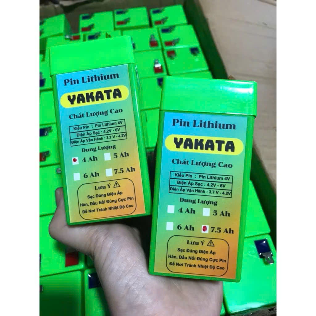 P.I.N CÂN ĐIỆN TỬ 4V-7.5Ah- YAKATA- SIÊU BỀN-DUNG LƯỢNG CAO- Dùng cho Các Loại Cân Điện Tử