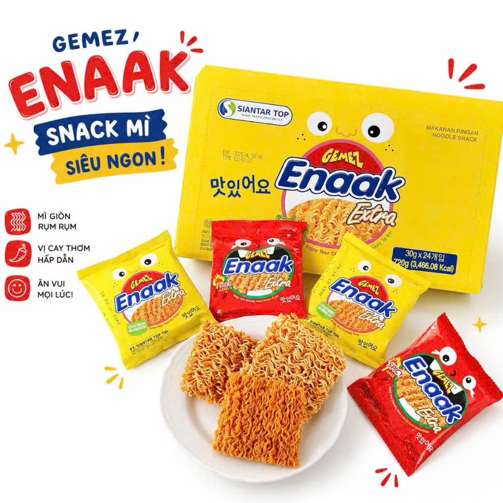 Snack mì tôm trẻ em mix vị - Shogun gà phomai - Shogun cay - Enaak - Kaaro cay | BigBuy360 - bigbuy360.vn