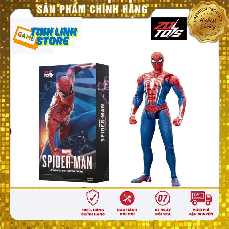 Mô Hình ZD Toys Spider-Man Advanced Suit - Marvel's Spider-Man Game 7 inch 18cm (Chính Hãng)