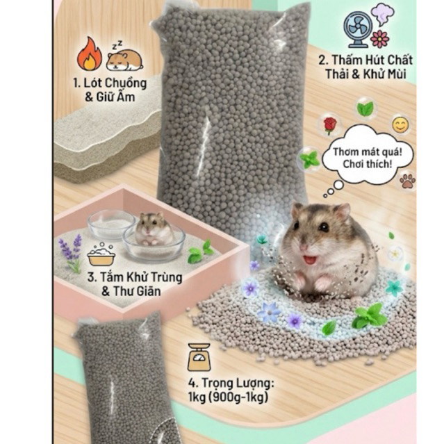 (1 CÁT SAND )lót  cho hamster (trọng  lượng  900g-1000g máy đong không  điều )