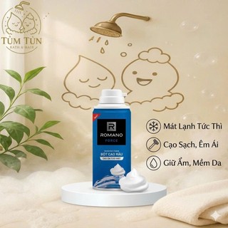 Bọt Cạo Râu Romano Classic/Force 175g Chính Hãng – Bọt Mịn Cạo Êm, Làm Mềm Râu, Hương Thơm Nam Tính