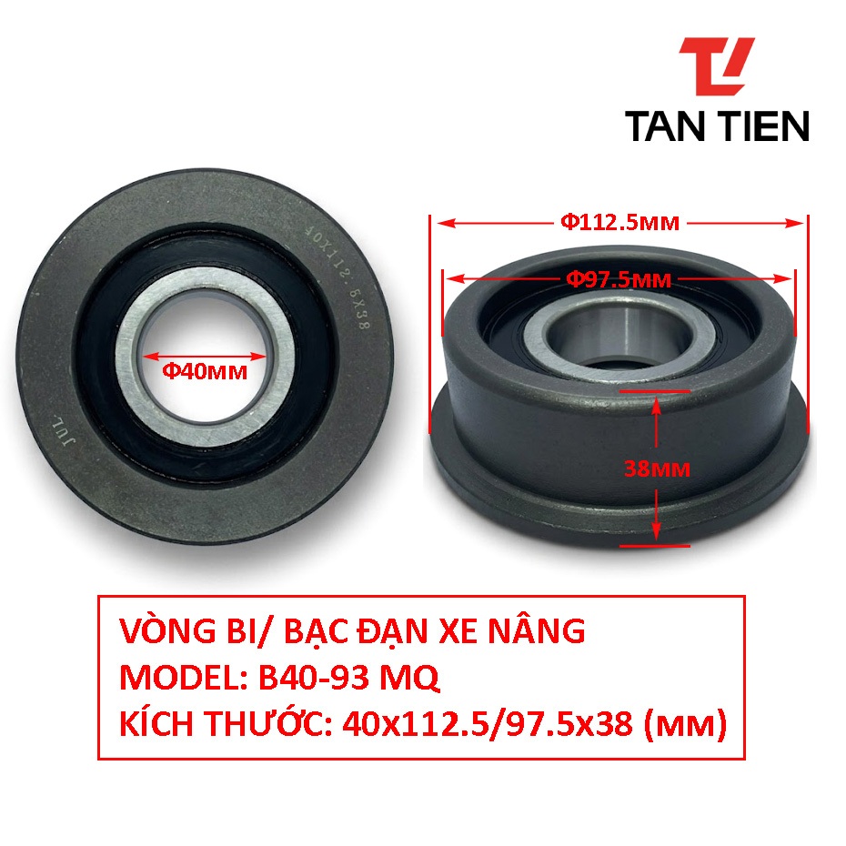 Vòng bi xe nâng Komatsu B40-93 MQ (40×112.5/97.5×38)mm