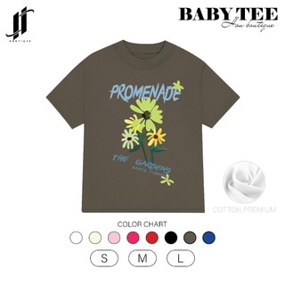 Áo thun nữ BABY TEE 100% Cotton 250gsm Flower Girl    AT21