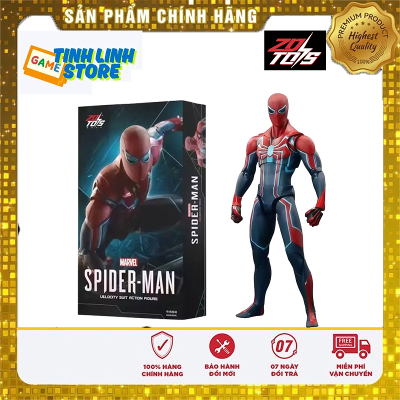 Mô Hình ZD Toys Spider-Man Velocity Suit - Marvel's Spider-Man Game 7 inch 18cm (Chính Hãng)