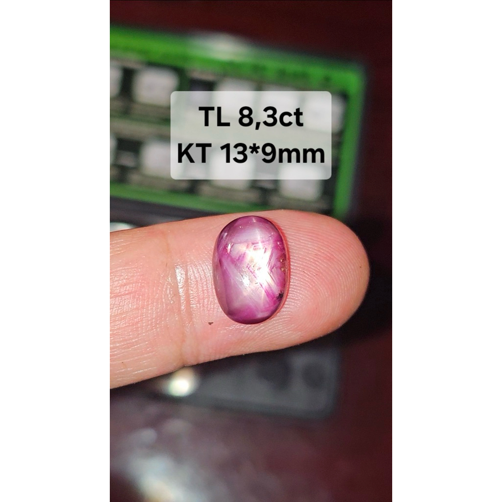Đá ruby sao nét tự nhiên thiên nhiên 8,3carat